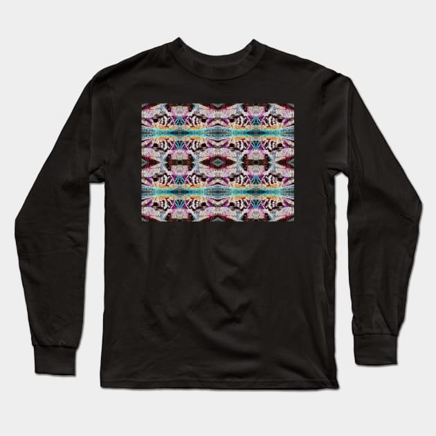 Abstract Pattern 3 - Landscape Orientation Long Sleeve T-Shirt by NightserFineArts